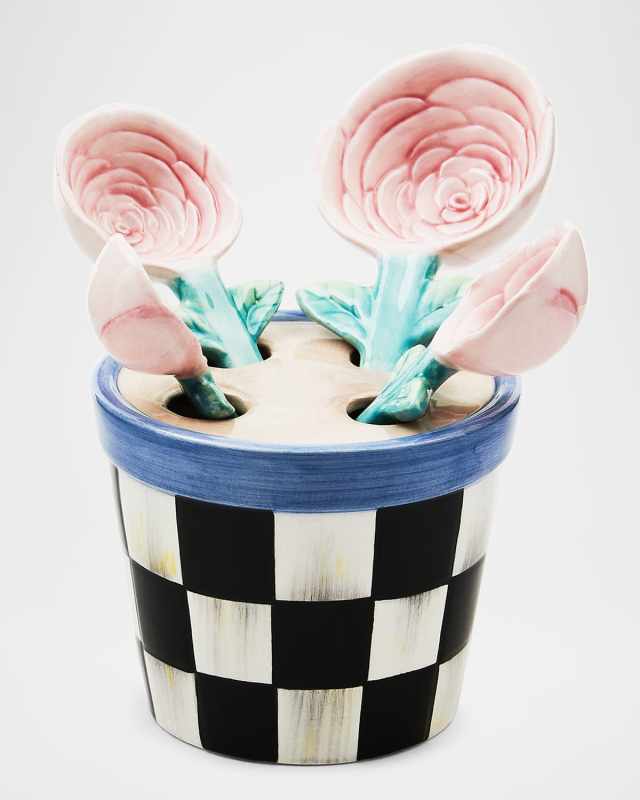 Rosy Meadow Potted Measuring Spoon Set